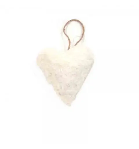 cuore 14 cm peluche bianco 13702B