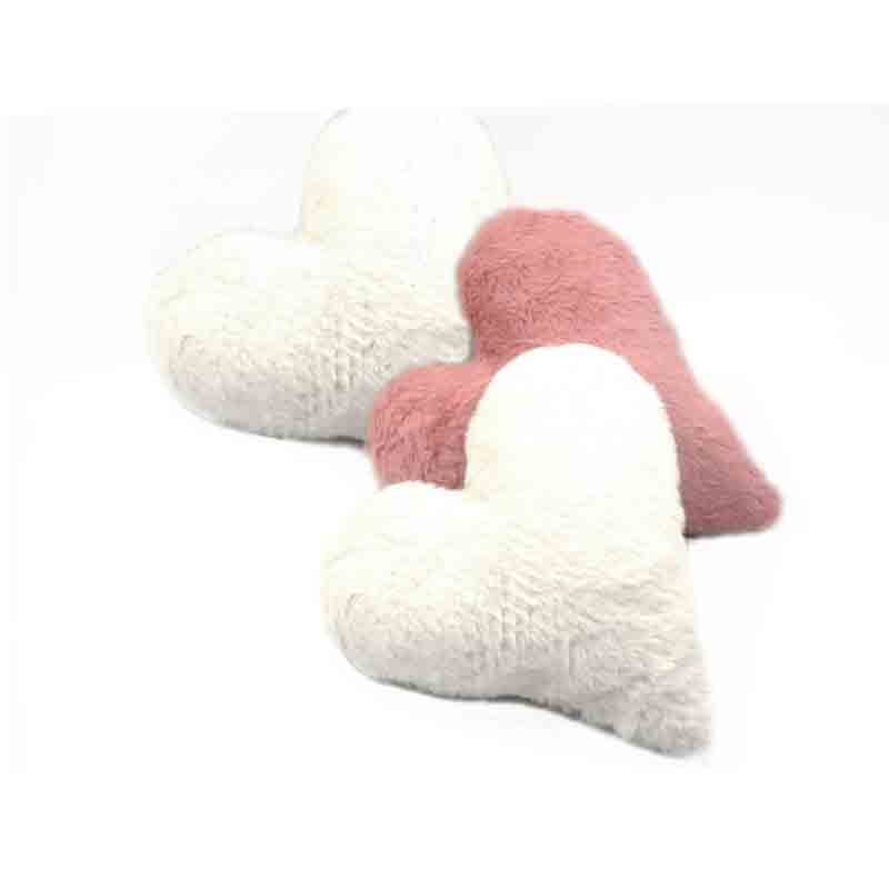 cuore 24 cm peluche bianco 13661B