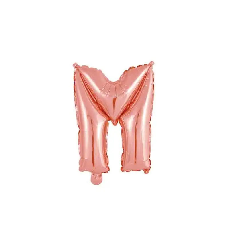 palloncino foil lettera M rose gold Mini 14- 35 cm con valvola 997667-01