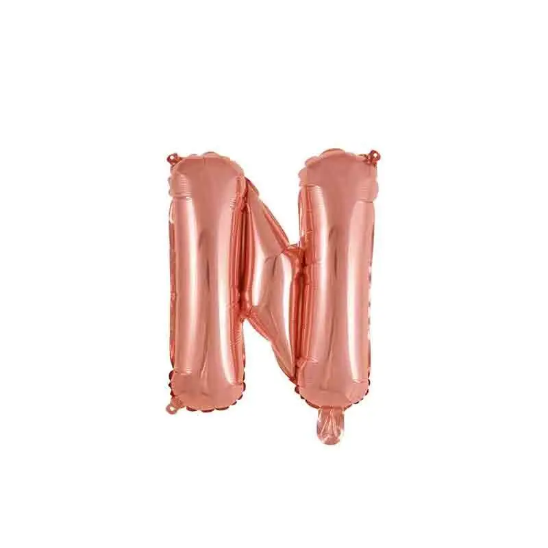 palloncino foil lettera N rose gold Mini 14- 35 cm con valvola 997674-01