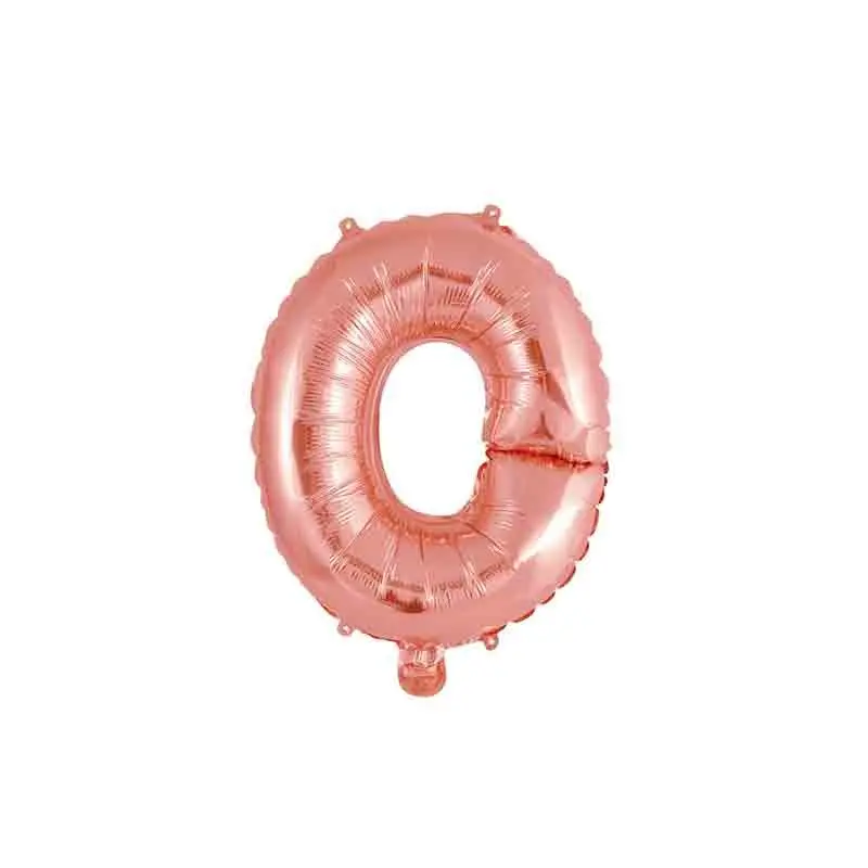 palloncino foil lettera O rose gold Mini 14- 35 cm con valvola 997681-01