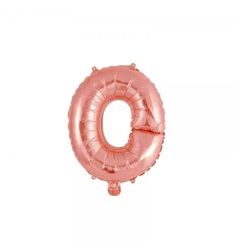 palloncino foil lettera O rose gold Mini 14- 35 cm con valvola 997681-01