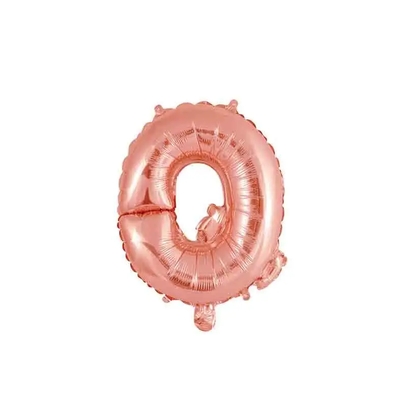 palloncino foil lettera Q rose gold Mini 14- 35 cm con valvola 997704-01