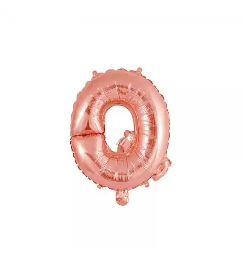 palloncino foil lettera Q rose gold Mini 14- 35 cm con valvola 997704-01
