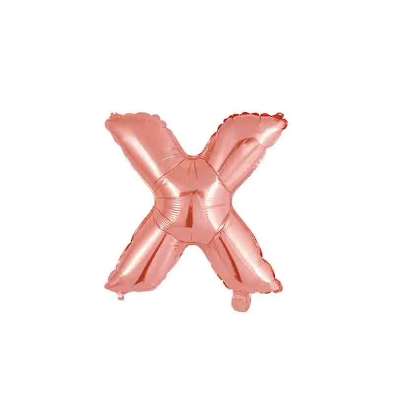 palloncino foil lettera X rose gold Mini 14- 35 cm con valvola 997780-01