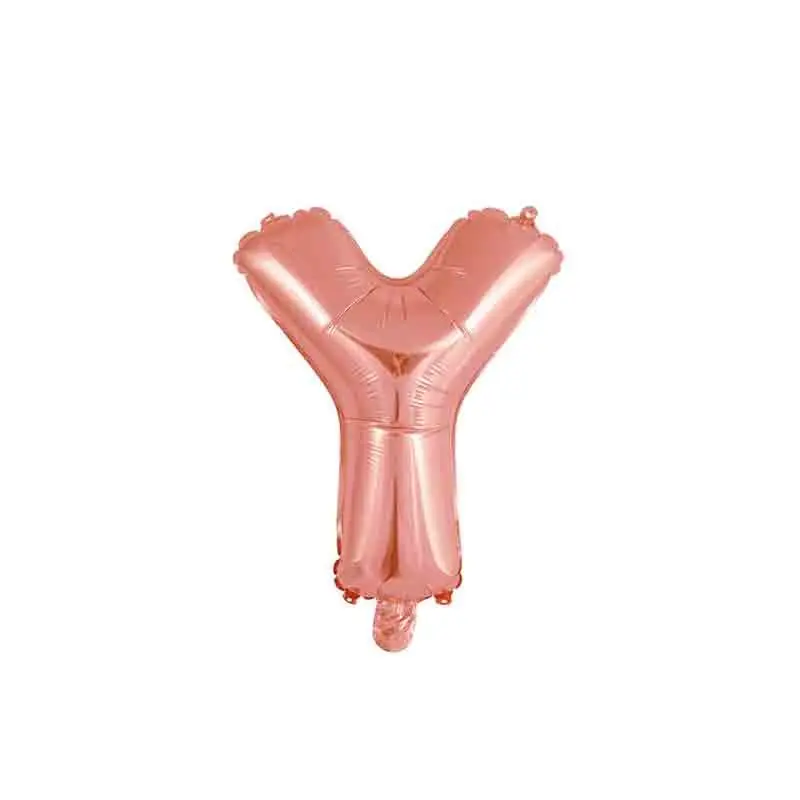 palloncino foil lettera Y rose gold Mini 14- 35 cm con valvola 997773-01