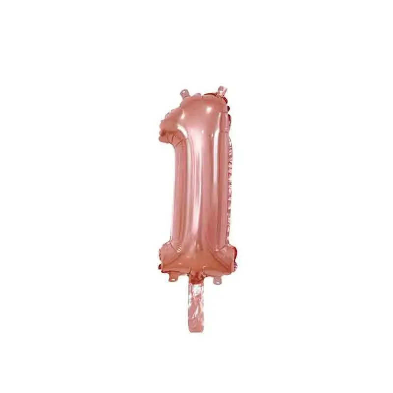 palloncino foil numero 1 rose gold Mini 14- 35 cm con valvola 996615-01