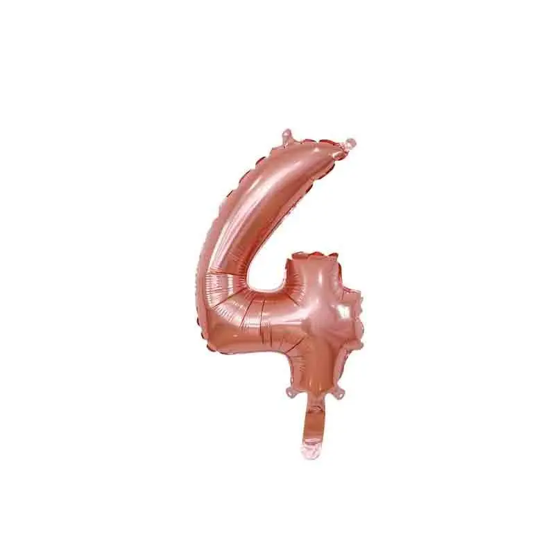 palloncino foil numero 4 rose gold Mini 14- 35 cm con valvola 996646-01