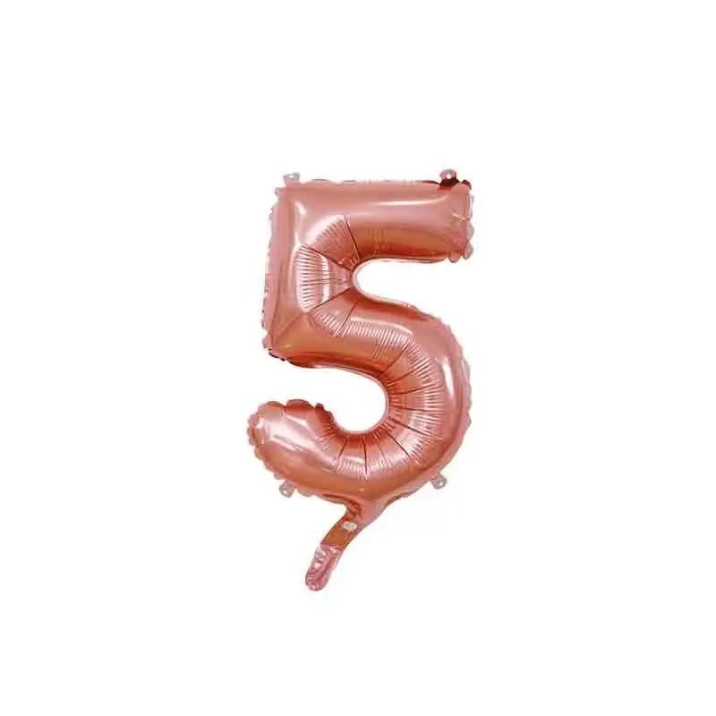 palloncino foil numero 5 rose gold Mini 14- 35 cm con valvola 996653-01