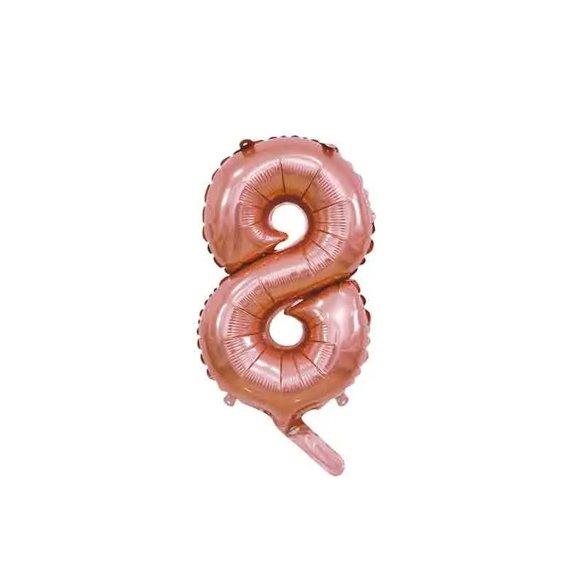 palloncino foil numero 8 rose gold Mini 14- 35 cm con valvola 996684-01