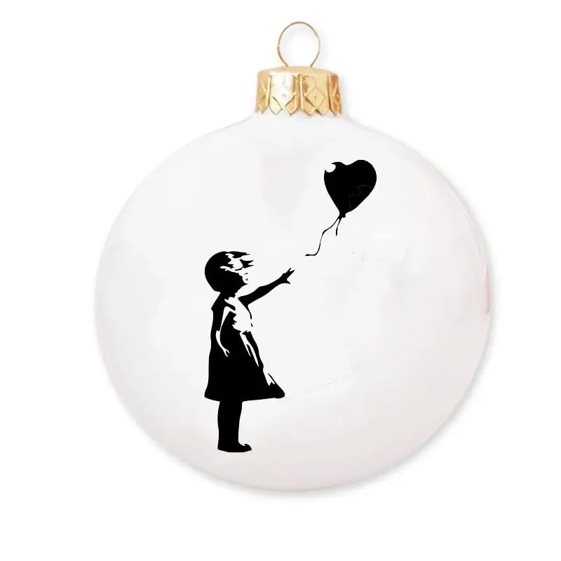 PALLINA NATALIZIA BANSKY BAMBINA CON IL PALLONCINO