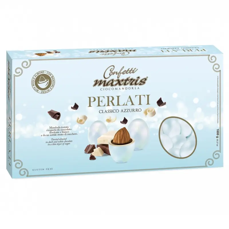 Confetti Maxtris Perlati Celeste 500g - MAXPERC500