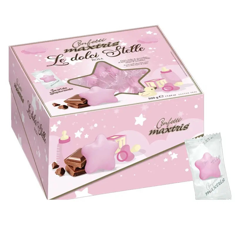 Maxtris Le Dolci Stelle Rosa Incartati In Vassoio 500 Gr - VSTER500
