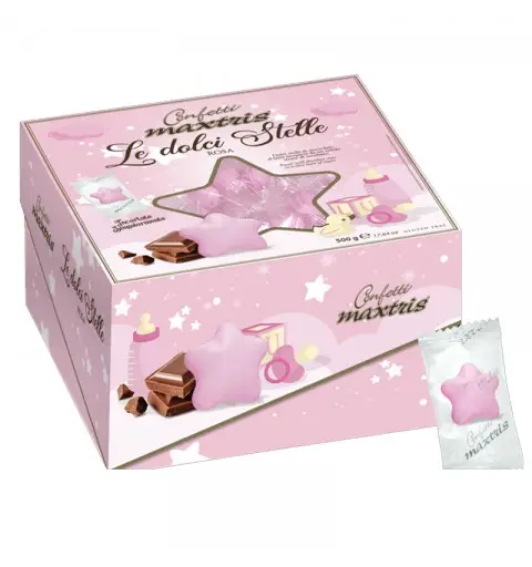 Maxtris Le Dolci Stelle Rosa Incartati In Vassoio 500 Gr - VSTER500