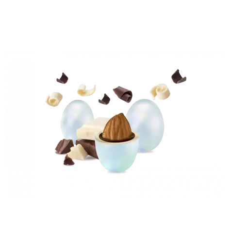 CONFETTI MAXTRIS PERLATI CELESTE CIOCOMANDORLA - 500 GR