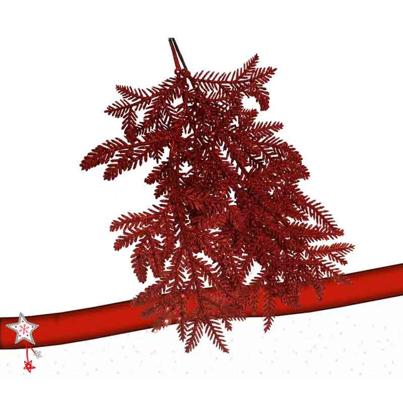 pendente glitterato rosso 66481 47 cm
