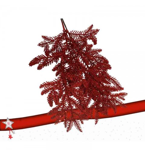 pendente glitterato rosso 66481 47 cm
