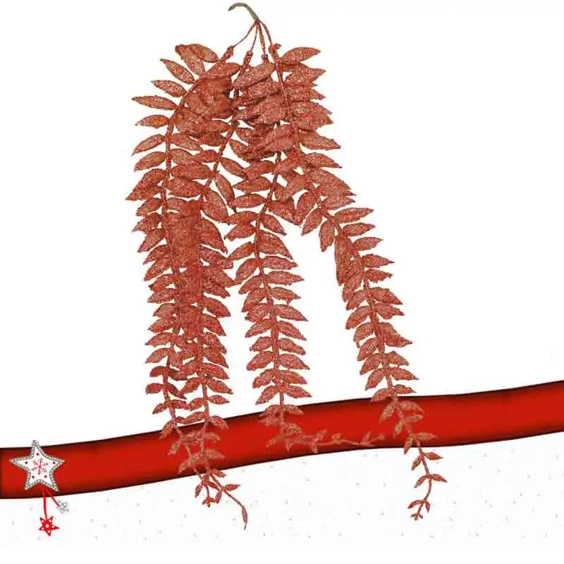 pendente glitterato rosso 66573 45 cm
