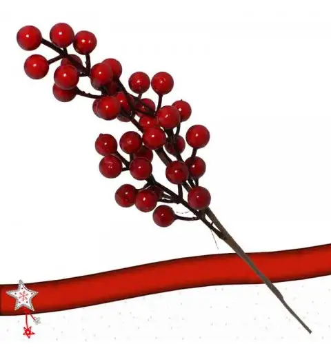 pick con bacche rosse 63824 35 cm