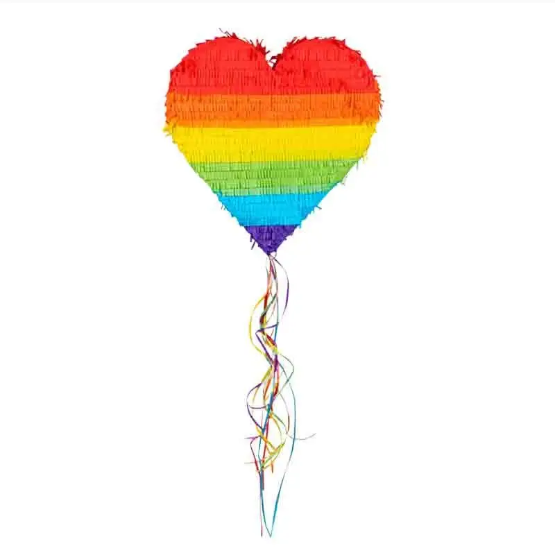 pignatta arcobaleno a forma di cuore 37 x 36 x 7.5 cm 530965