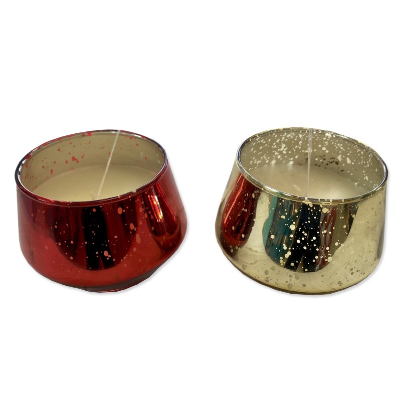 vaso vetro con candela 8 cm colori assortiti e casuali 924606