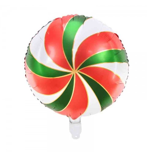 Palloncino Foil Lecca Lecca Candy rosso -verde - Bianco - Oro 35 cm FB107-000