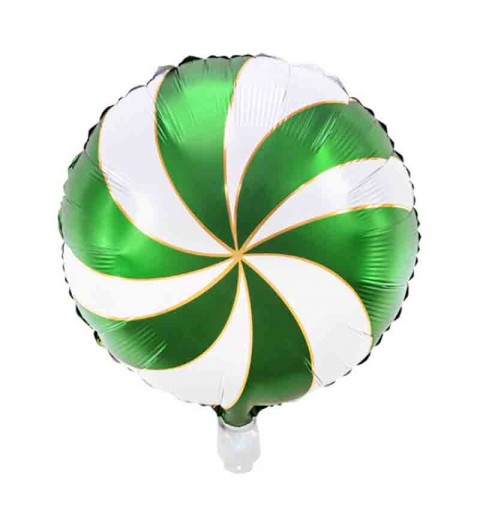 Palloncino Foil Lecca Lecca Candy verde - Bianco - Oro 35 cm FB107-012