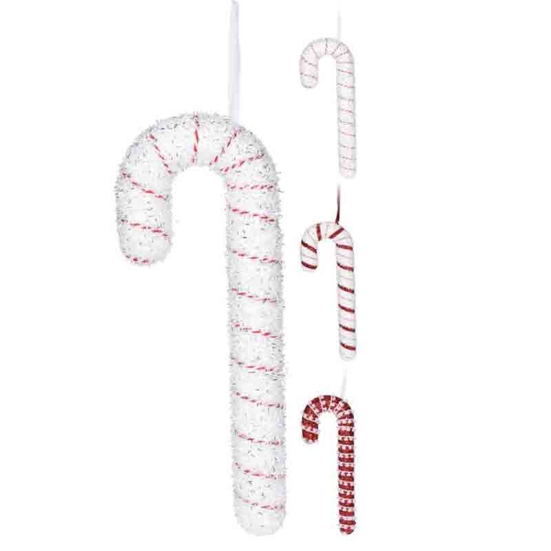 pendende candy cane 25 cm rosso bianco 3 mod. assortiti 625251