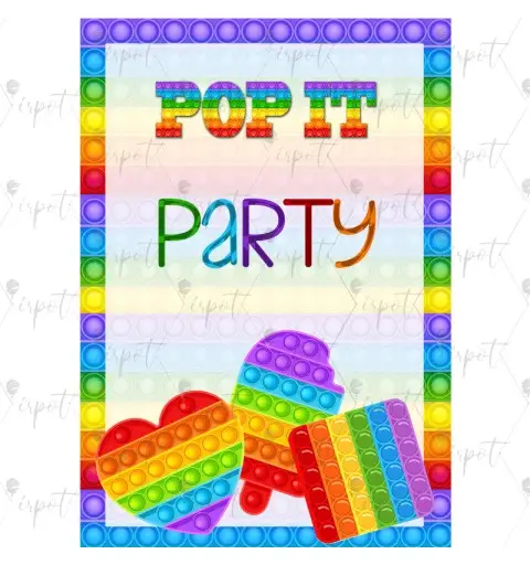CARTELLONE DI BENVENUTO POP IT PARTY