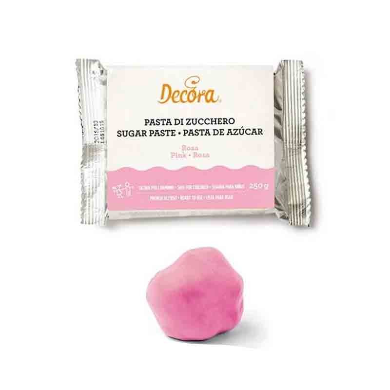 Pasta Di Zucchero rosa 250 Grammi Decora 0310143