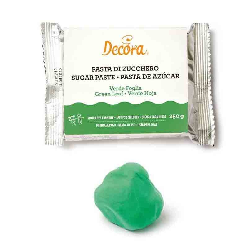Pasta Di Zucchero verde foglia 250 Grammi Decora 0310145