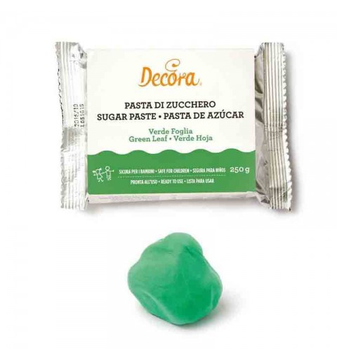 Pasta Di Zucchero verde foglia 250 Grammi Decora 0310145