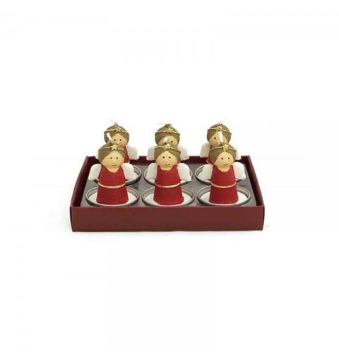 6 candele T-Light angelo natalizio 00653