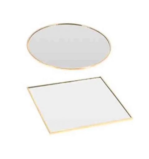 CENTROTAVOLA ORO CON CANDELA FAI DA TE E SPECCHIO