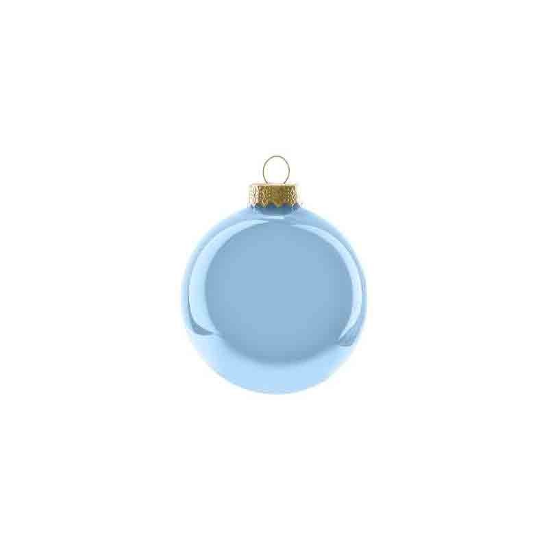 12 Palline di natale sfera in vetro 10 cm light blue N16048