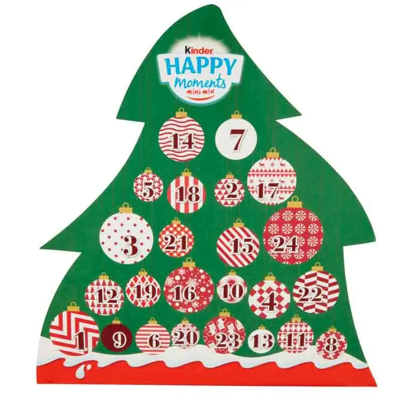 Calendario dell\'avvento Kinder Happy moments mini mix 24 pezzi 133 g