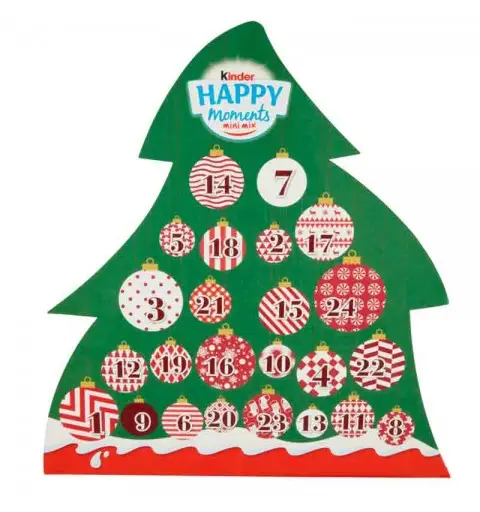 Calendario dell\'avvento Kinder Happy moments mini mix 24 pezzi 133 g