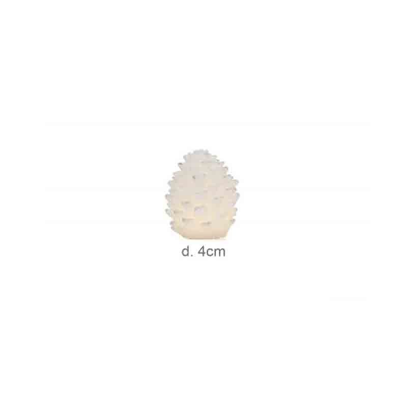 Candela Pigna 4 cm x 7,8 cm bianco perla 5252
