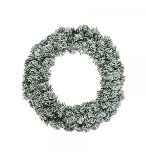 Corona imperiale innevata green/white dia 60 cm 680463
