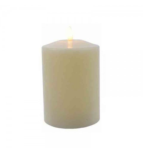 candela con led crema con Timer 10 x 17 cm 485315