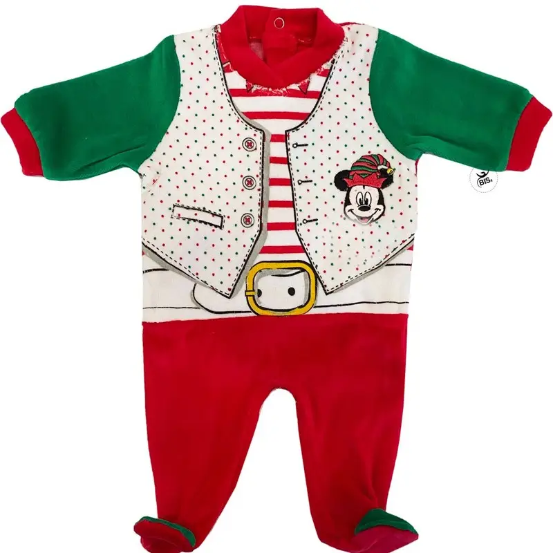 tutina in ciniglia natalizia topolino WQ3037 1 Mese