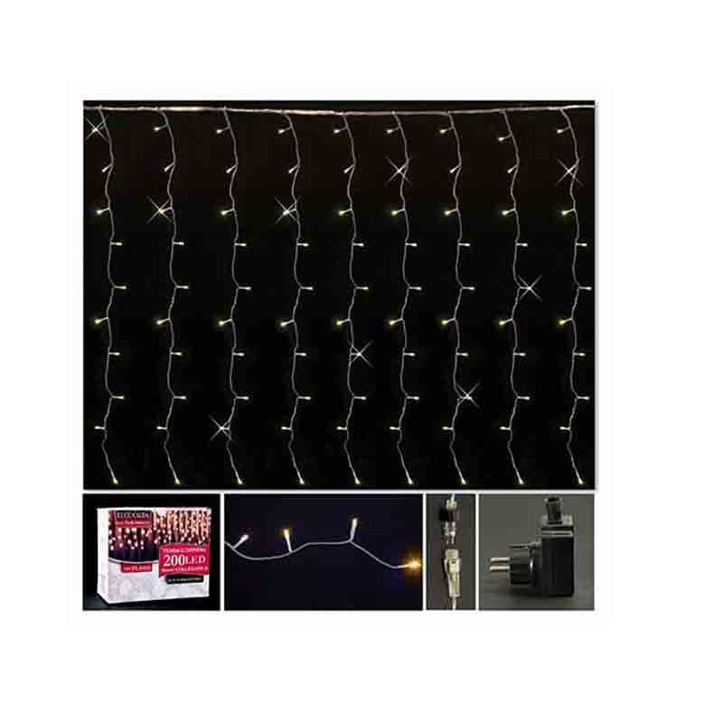 tenda 200 led bianco caldo 4x1mt 308.669