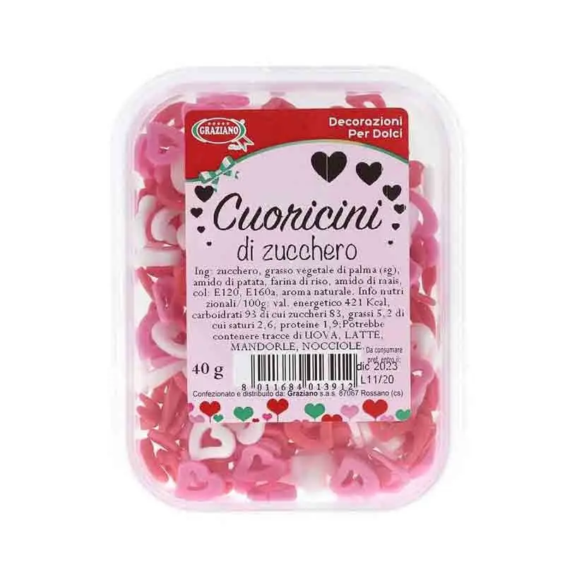 Cuoricini colorati 40 g