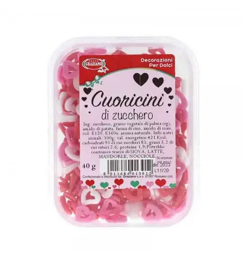 Cuoricini colorati 40 g