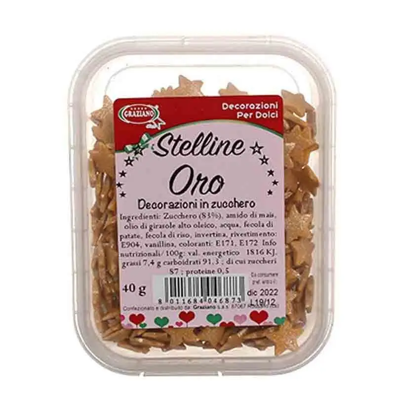 Stelline di zucchero oro 40 g