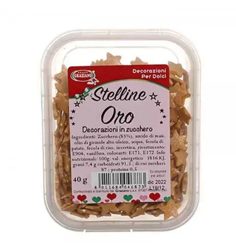 Stelline di zucchero oro 40 g