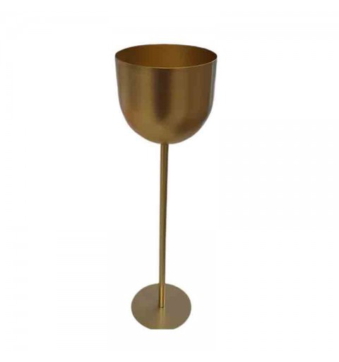 coppa portavaso oro dia.16 cm h 43 cm  in metallo 130499