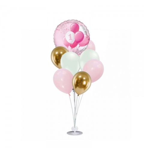 Bouquet di palloncini in oro rosa metallizzato
