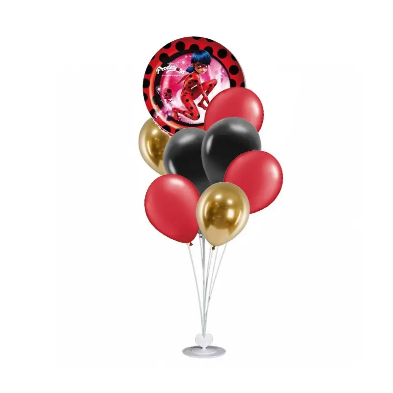 BOUQUET DI PALLONCINI LADYBUG CON STRUTTURA