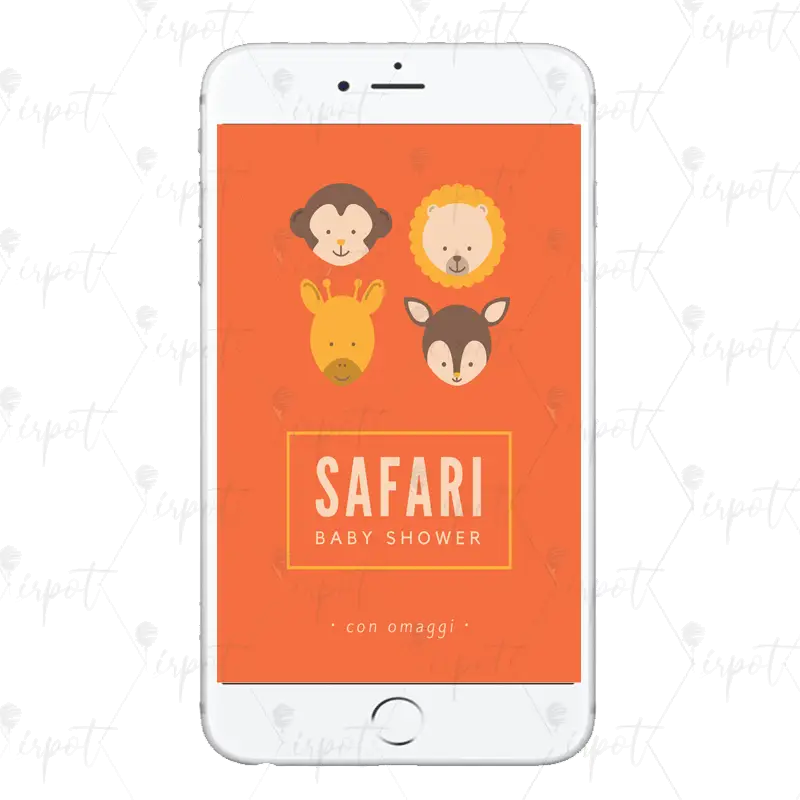 INVITO BABY SHOWER SAFARI DIGITALE